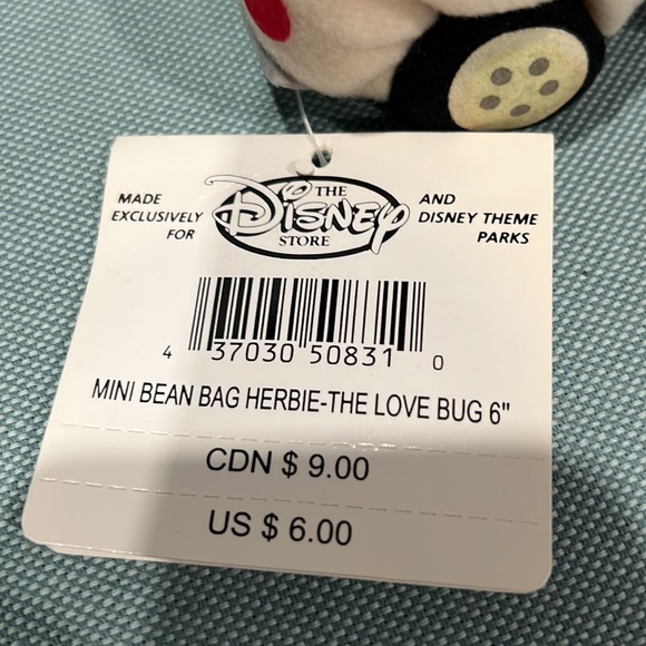 3/$25 The Disney store mini bean bag "Herbie the love bug" 6" - Picture 3 of 8